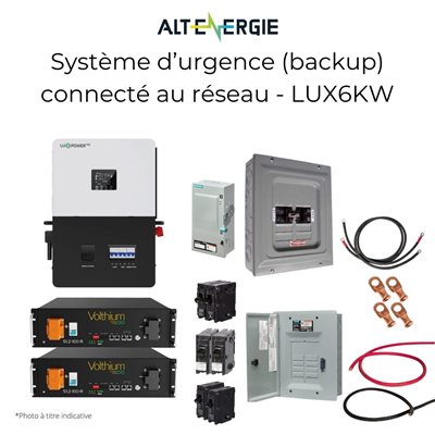 L'intermède - Système de batterie backup connecté au réseau - Lux 6 KW - 2 batteries