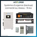 Système de batterie backup connecté au réseau - 15 kw